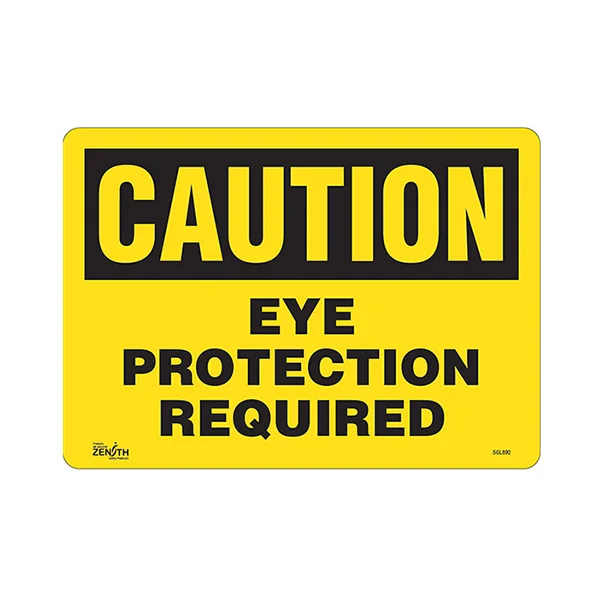 Eye Protection Required Sign - 14" x 10" - Vinyl - English