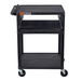 Luxor LP34LE-B ENDURA AV Three-Shelf Media Cart with Electrical