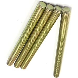 1 3/8" - 12 X 36" FULLY THREADED STRAIGHT ROD SAE J429 GR 8 ZINC TRIVALENT YELLOW