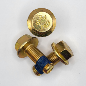M16 - 2 X 40MM EN 1665 SCOTCH GRIP PATCH HEX FLANGE SCREW 10.9 ZINC YELLOW PER PRINT