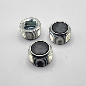 PITTSBURGH PLUG 083-2 (REF) 3/4" - 14 NPTF SQUARE RECESS PIPE PLUG FITTING WITH MAGNET STEEL ZINC CLEAR PER PRINT