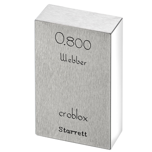 STARRETT RC .800 AA Rect. Croblox Gage Block - .800 In., Grade AA