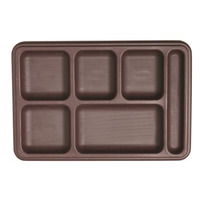 Cook's Brand 630-180B Titan 6-Compartment Insulated Meal Tray (10/case)