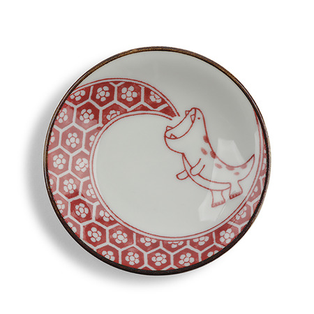 Imari-Style Dino Small Plate Akaenryu