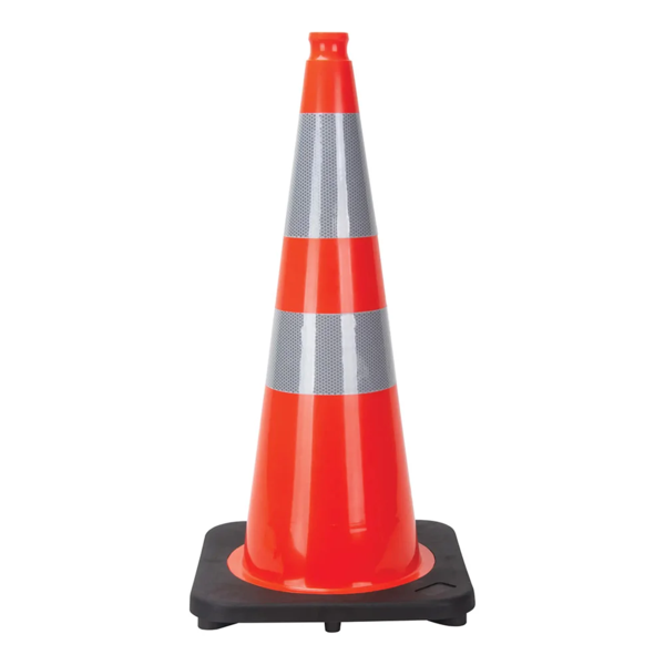 Traffic Cone - 28" - Orange - 4" & 6" Reflective Collars