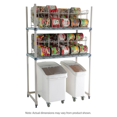 MetroMax Q MQCR243674-RU Industrial Plastic Shelving Roll Under Can Rack Unit, 24" x 36"
