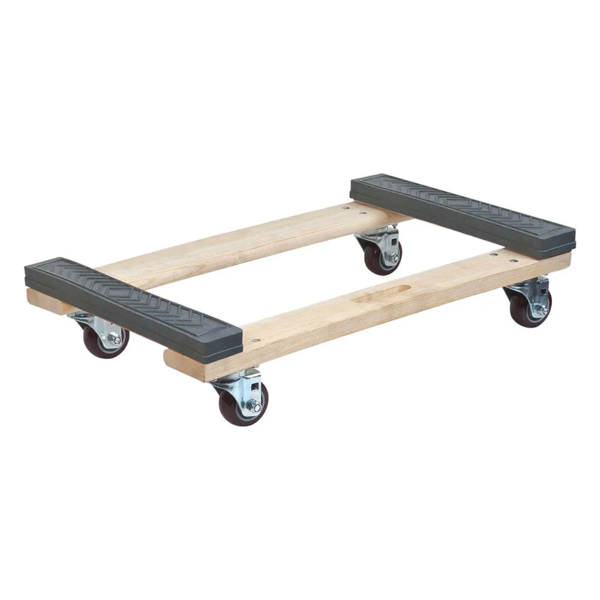 Dolly - 30" x 18" Deck - 1400 lb Capacity - Wood - Rubber Ends