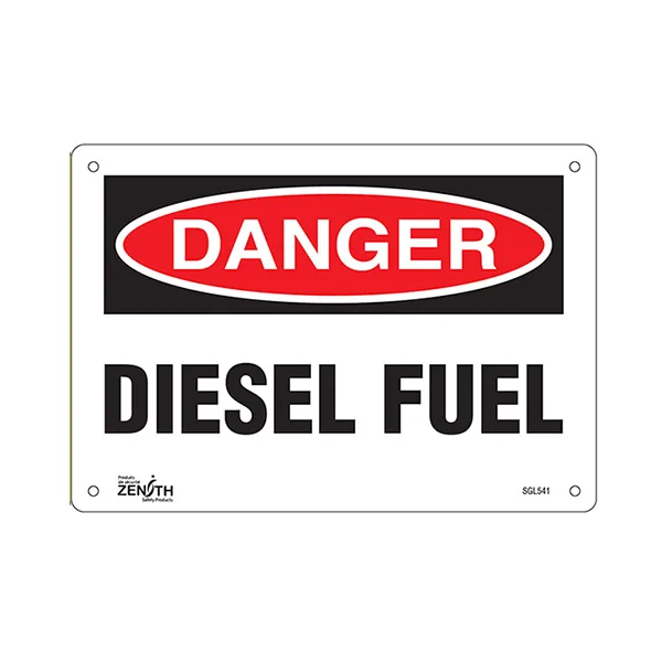 Diesel Fuel Sign - 10" x 7" - Aluminum - English