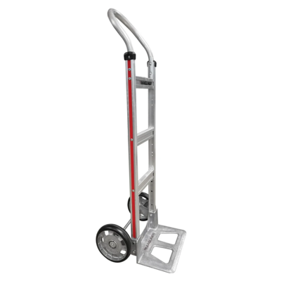 Hand Truck - Aluminum - Continuous Handle - 500 lb Capacity - Mold-on Rubber Wheels