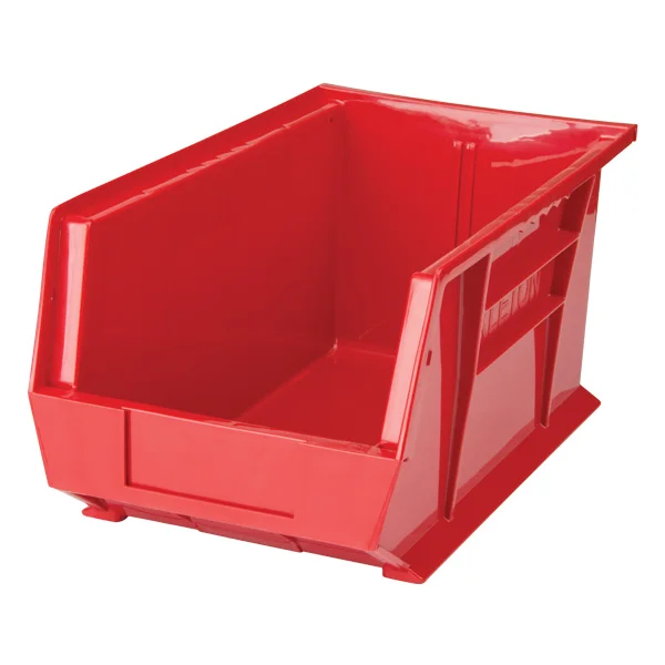 Stack & Hang Bin - Plastic - 8-1/4" x 14-3/4" x 7" - 60 lb Capacity - Red