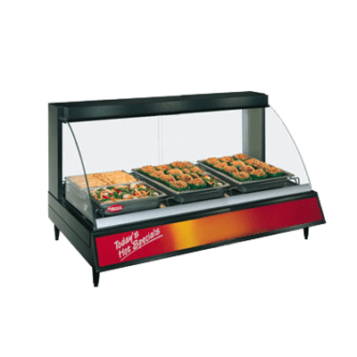 Hatco GRCD-3P Tempered Curved Glass Display Case, Heated Deli, Countertop