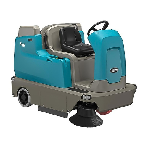 Reconditioned Tennant S16 46" Battery-Powered Compact Ride-On Sweeper