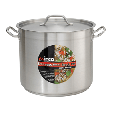 Winco 80 qt. Stock Pot and Lid