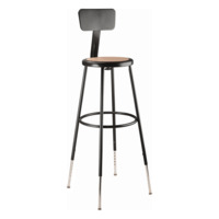 NPS 6230HB-10 NPS® 32"-39" Height Adjustable Heavy Duty Steel Stool with Backrest