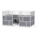 LUXOR MW-5370-FCG Modular Room Divider Wall System - 53" x 70"