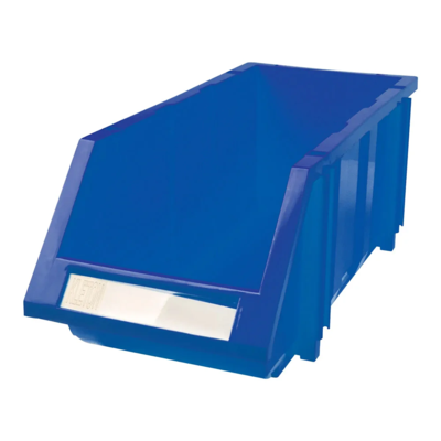 Stack & Hang Bin - Plastic - 7-7/8" x 17-11/16" x 7" - 66 lb Capacity - Blue