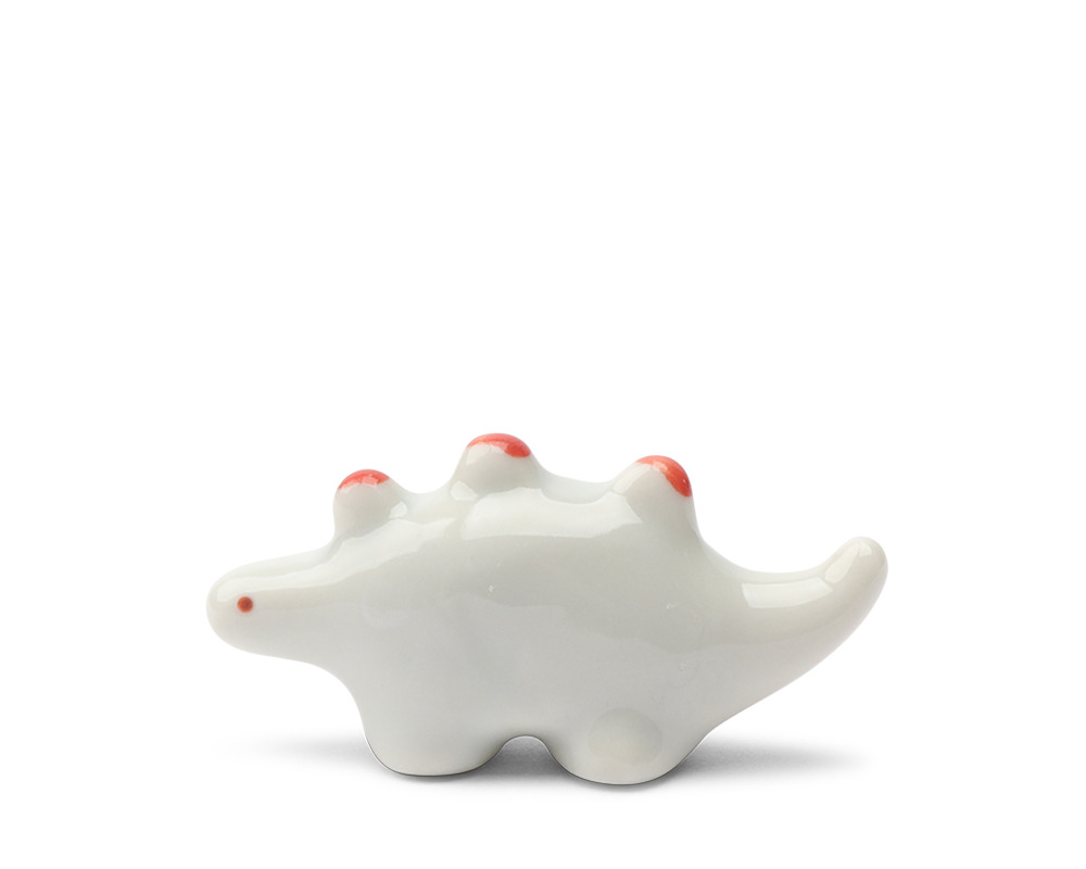 Chopstick Rest Stegosaurus White Red