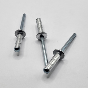 3/16" X 0.250 - 0.500" GRIP DOME HEAD MULTI-GRIP BREAK MANDREL BLIND RIVET ALUMINUM BODY / STEEL MANDREL PLAIN / ZINC CLEAR PER PRINT