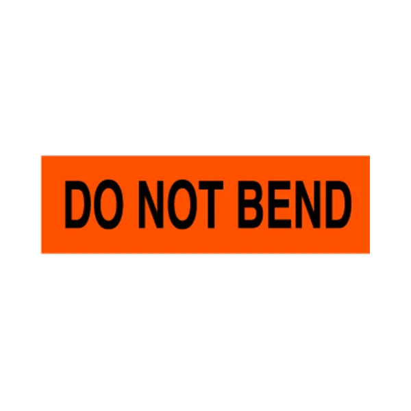 Do Not Bend Label - 2" x 5" - Fluorescent Red