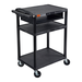 Luxor LP34LE-B ENDURA AV Three-Shelf Media Cart with Electrical
