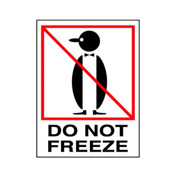 Do Not Freeze Label - 4" x 3" - Red