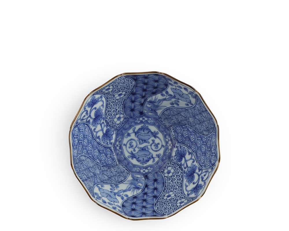 Blue & White Bowl Sometsuke 6.75"