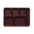 Copolymer 6-Compartment Tray, Brown (24/Case)