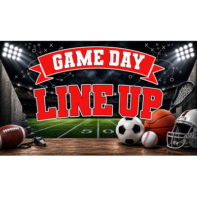 FSE 373-MGNT-GAMEDAY 48" L x 24" W Gameday Meal Serving Cart Magnet