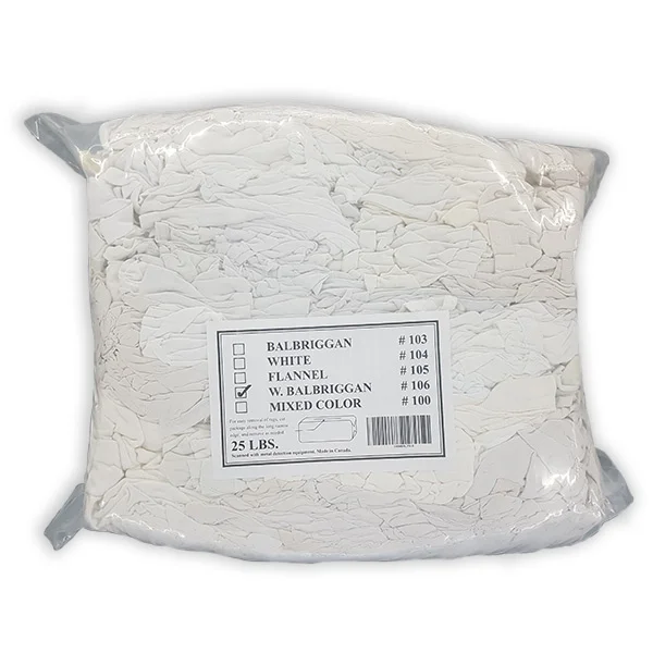 Wiping Rags - Cotton - White - 25 lb