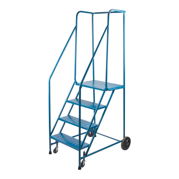 Rolling Step Ladder - Spring Loaded - 4 Step - 300 lb Capacity