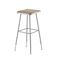 NPS 6330H NPS® 32"-39" Height Adjustable Heavy Duty Square Seat Steel Stool