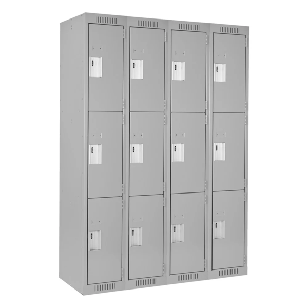 Locker - Steel - Riveted - Economy - 48" x 18" x 72" - 3 Tier - 12 Door