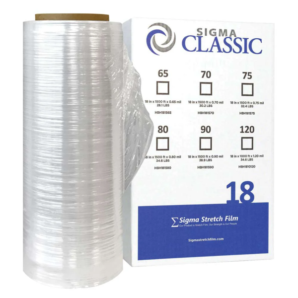 Hand Stretch Film - 18" x 1000' - 120 ga Blown