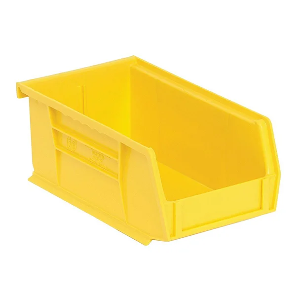 Storage Bin - Plastic - 4-1/8" x 7-3/8" x 3" - 10 lb Capacity - Yellow