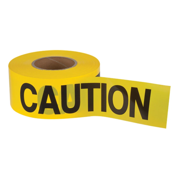Barricade Tape - Caution - 3" x 1000' - 2 mil