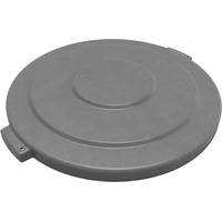 Carlisle 84105623 Trash Bin Lid, 27" Dia, Snap Locks, Gray, NSF