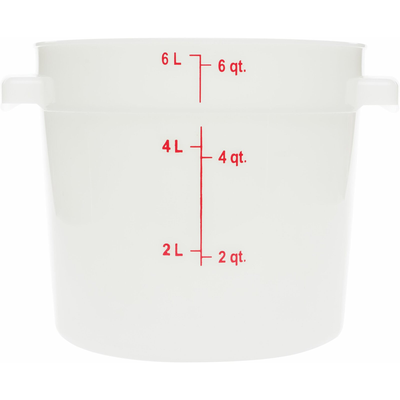 Carlisle 1097502 White Polyethylene 6 qt Bain Marie