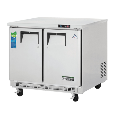 Everest ETBSR2 Undercounter Worktop Refrigerator 2 Doors, 115v, NSF - 10.0 cu. ft.