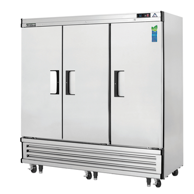Everest EBR3 Reach-In Refrigerator 3 Solid Doors, 115v, NSF - 71 cu. ft.