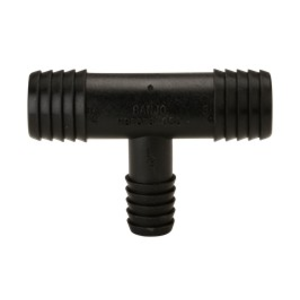 BANJO HBT-075-050 (REF) 3/4" HOSE X 3/4" HOSE X 1/2" HOSE MALE UNION TEE HOSE BARB FITTING POLYPROPYLENE BLACK PER PRINT