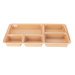 Cambro 1411CW133 Beige Polycarbonate Base Trays, 5 Compartment