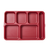 Sentry Series Flexible Extra Deep 6-Compartment Tray, Cranberry (24/Case)