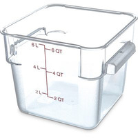 Carlisle StorPlus Clear 6 qt Square Food Storage Container