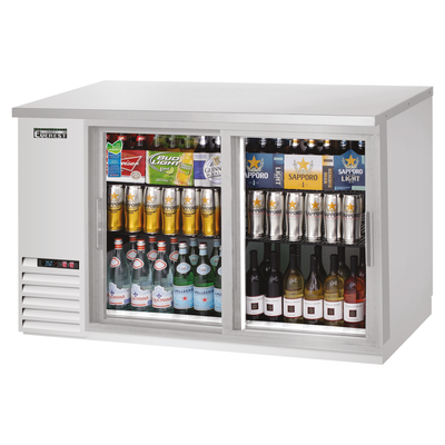 Everest EBB59G-SD-SS Back Bar Cooler Cabinet 2 Glass Sliding Doors, 115v, NSF - 17 cu. ft.