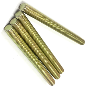 1 1/8" - 12 X 72" FULLY THREADED STRAIGHT ROD SAE J429 GR 8 ZINC TRIVALENT YELLOW
