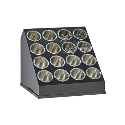 Cal-Mil 3423-16-96 19-3/4"W x 18-1/2"D x 18-1/2"H Midnight Bamboo Cylinder Display
