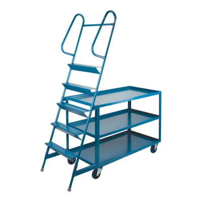 Stock Picking Cart - 64" x 24" x 78" - 1200 lb Capacity - Steel - 3 Shelf