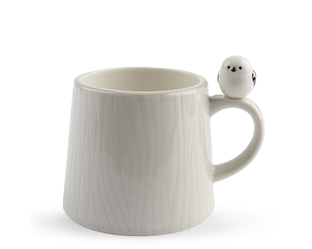 Mug Tree with Sparrow White