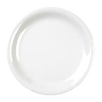 Thunder Group Cr110W White Melamine White 10-1/2" Narrow Rim Plates