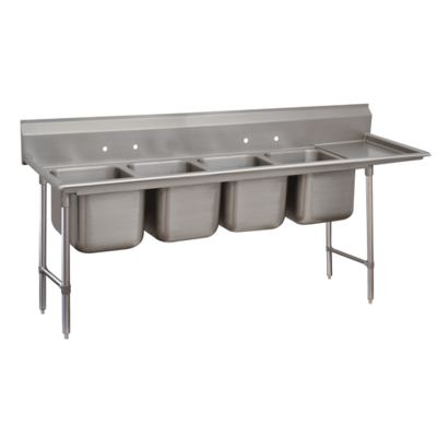 Advance Tabco 9-4-72-24R Regaline Sink 4-Compartment
